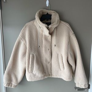 Zara Faux Shearling Jacket - L